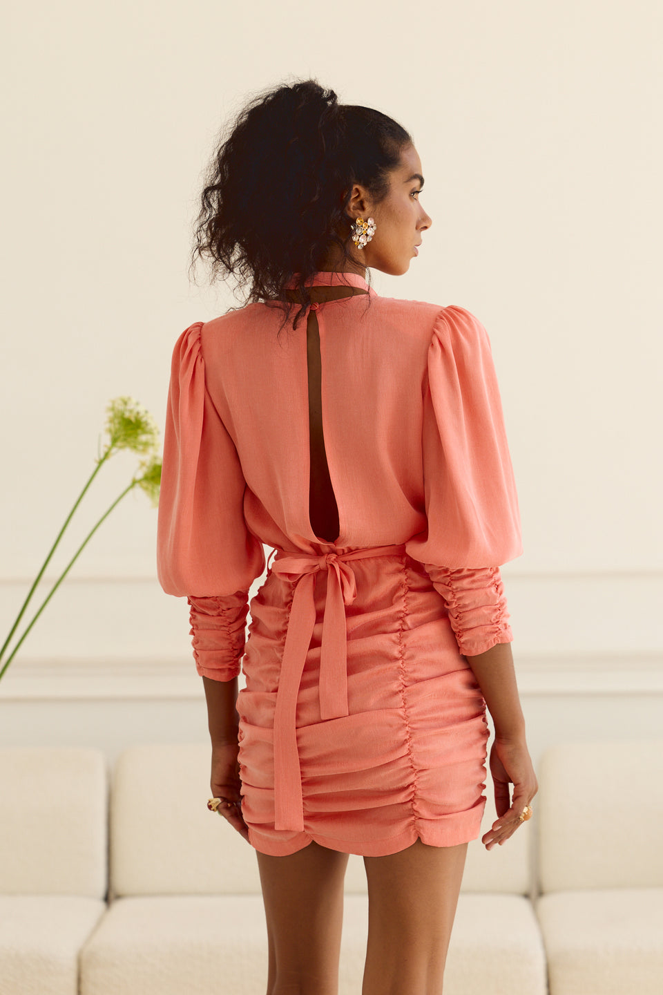 Sweet Apricot Paloma Mini Dress