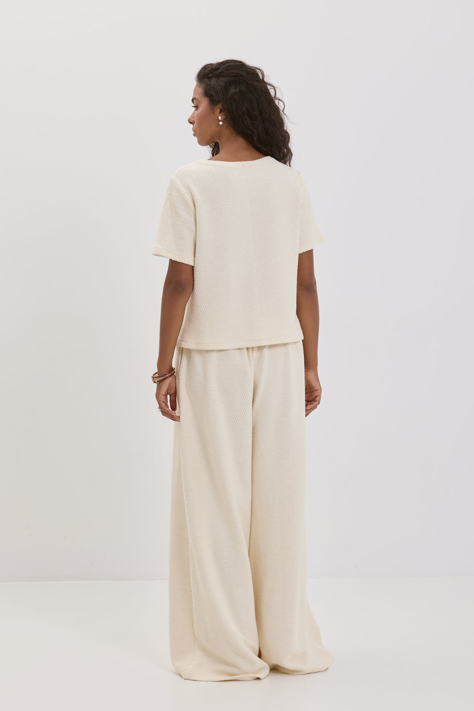 Creamy Chevron Maxi Pants