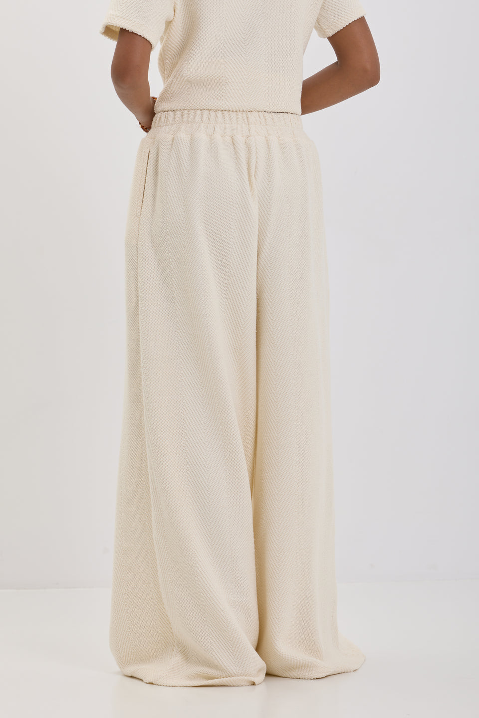 Creamy Chevron Maxi Pants