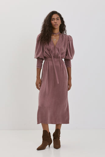 Plum Perfection Paloma Midi Dress