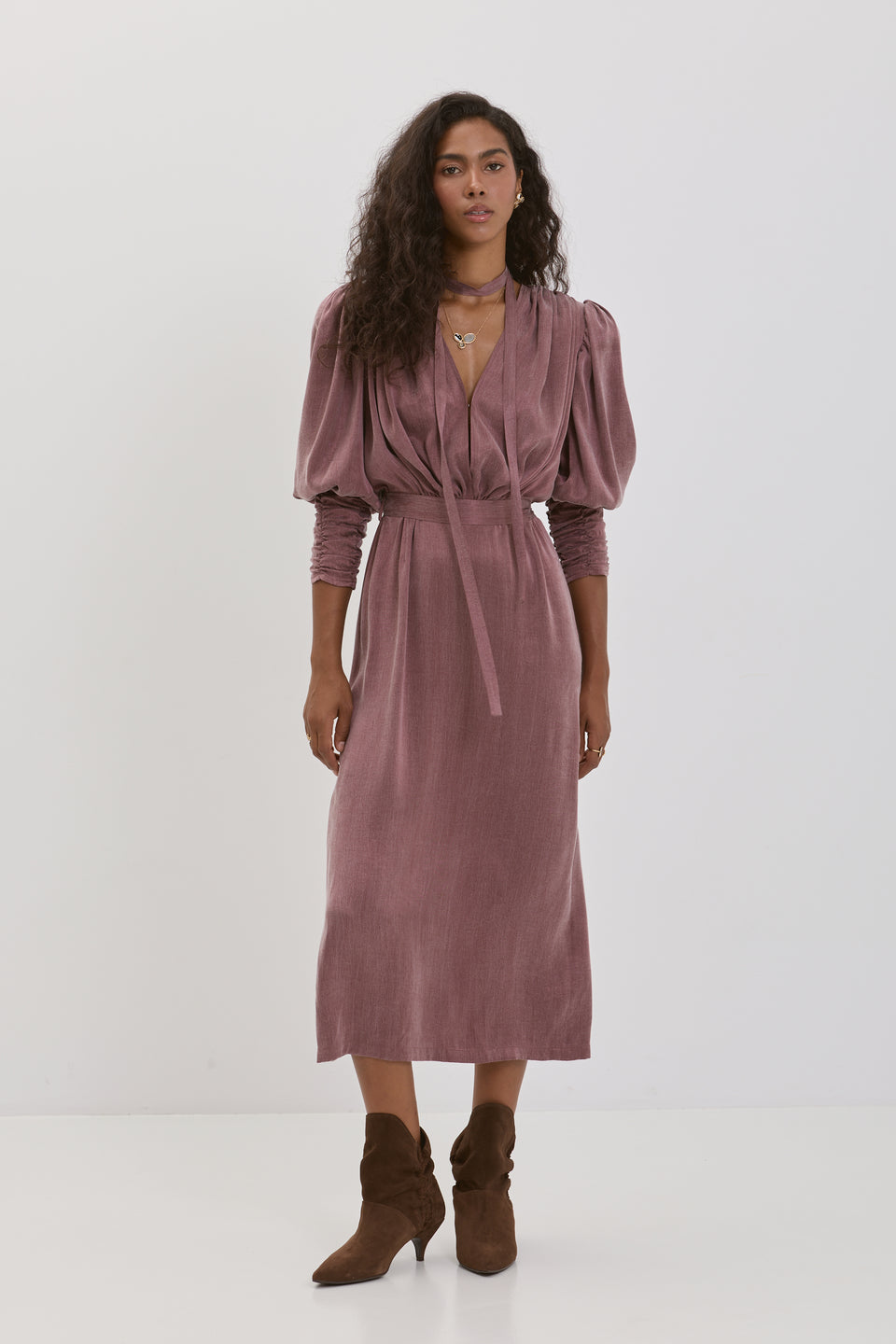 Plum Perfection Paloma Midi Dress