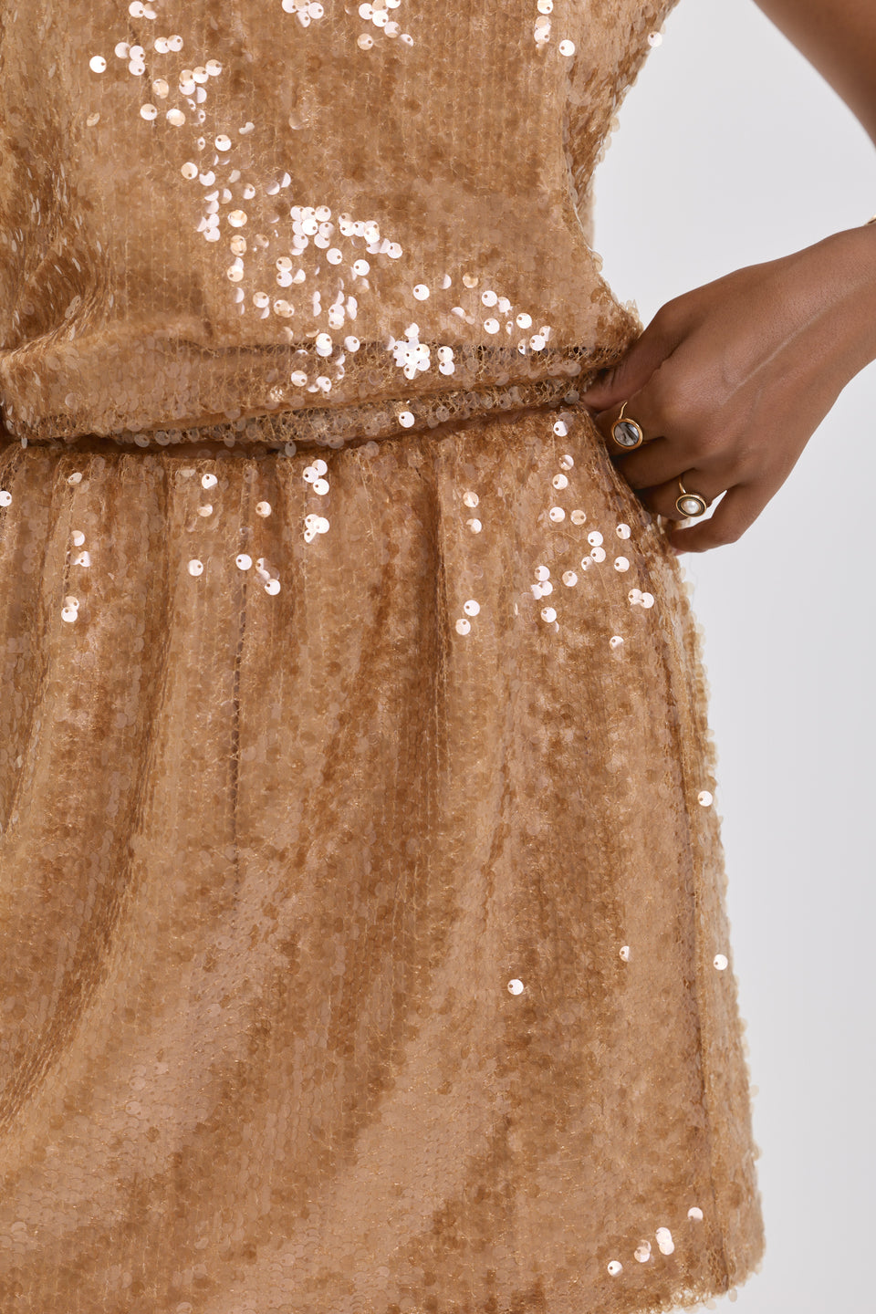 Champagne Rain Mini Skirt