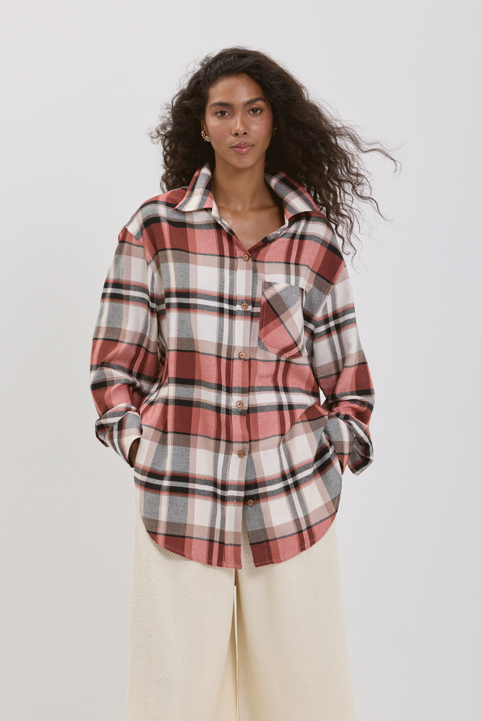 Checkmate Rust Isola Blouse