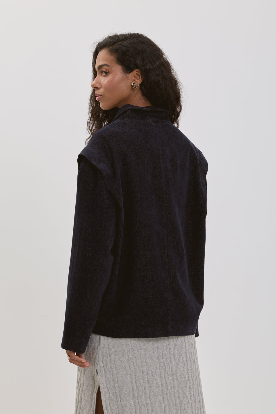 Midnight Texture Bomber Jacket