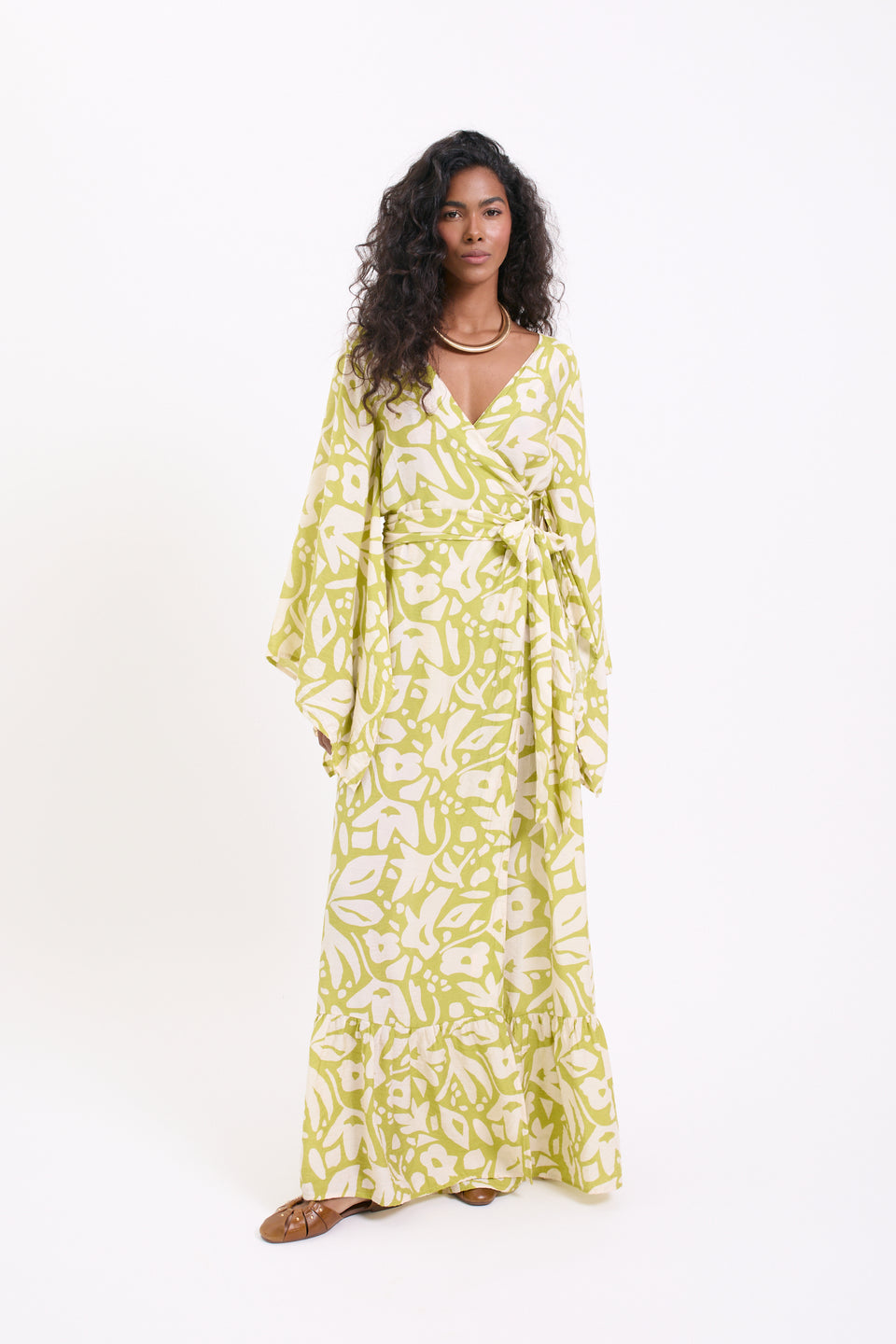 Lime Dust Valencia Dress