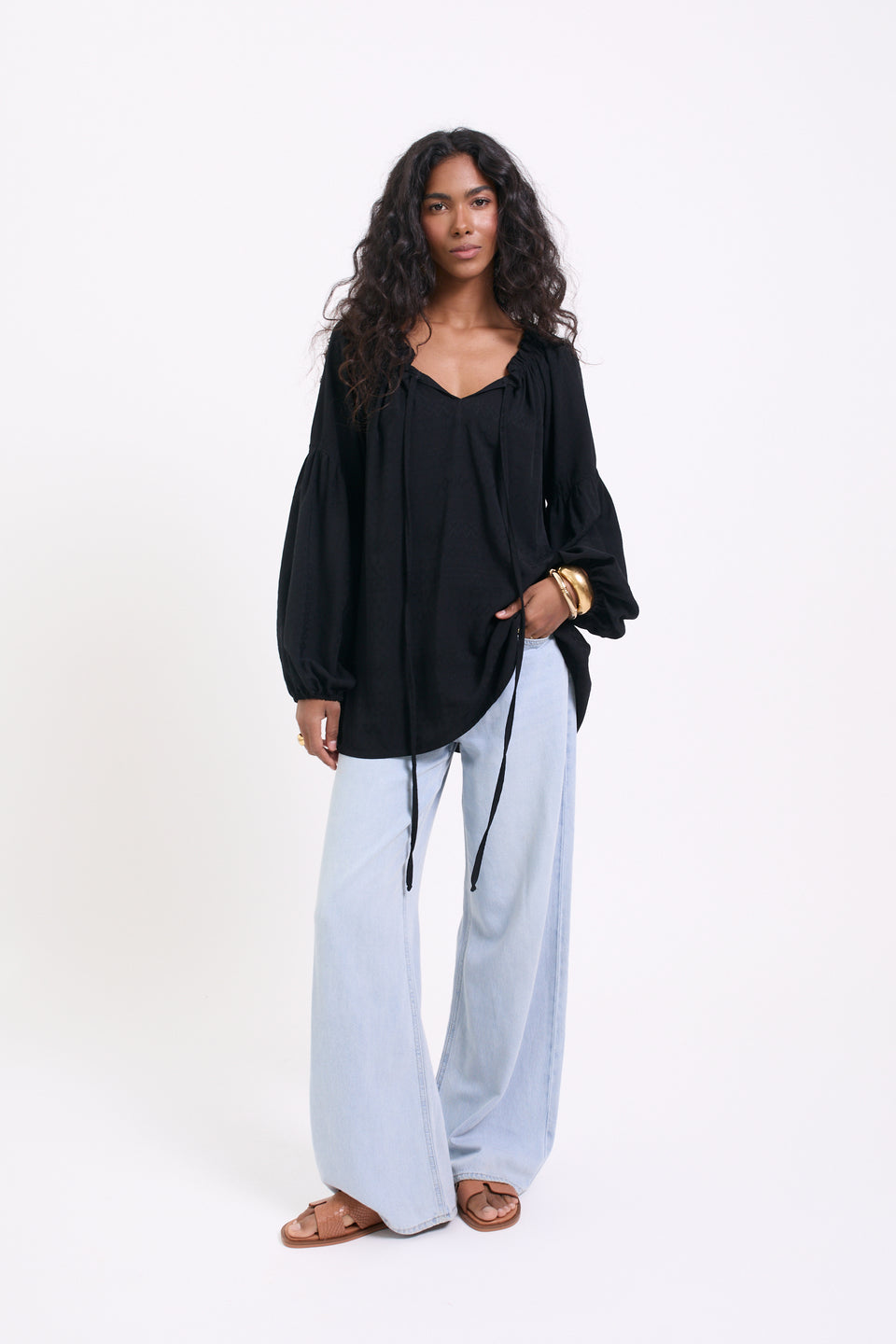 Black Embroidery Caroline Blouse