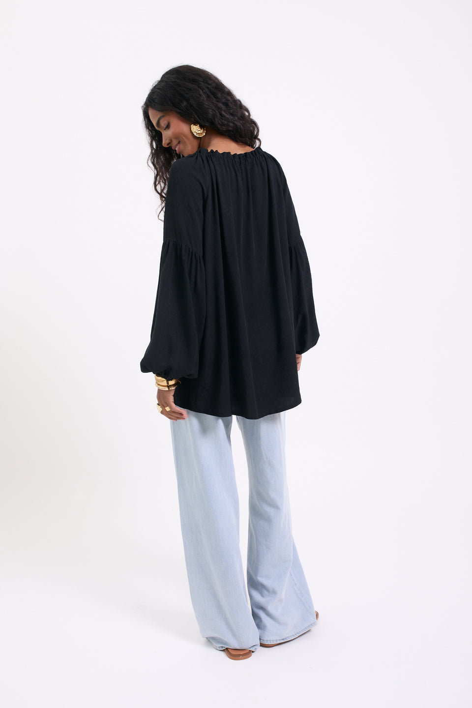 Black Embroidery Caroline Blouse