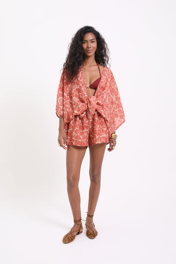 Coral Shell Toss Shorts