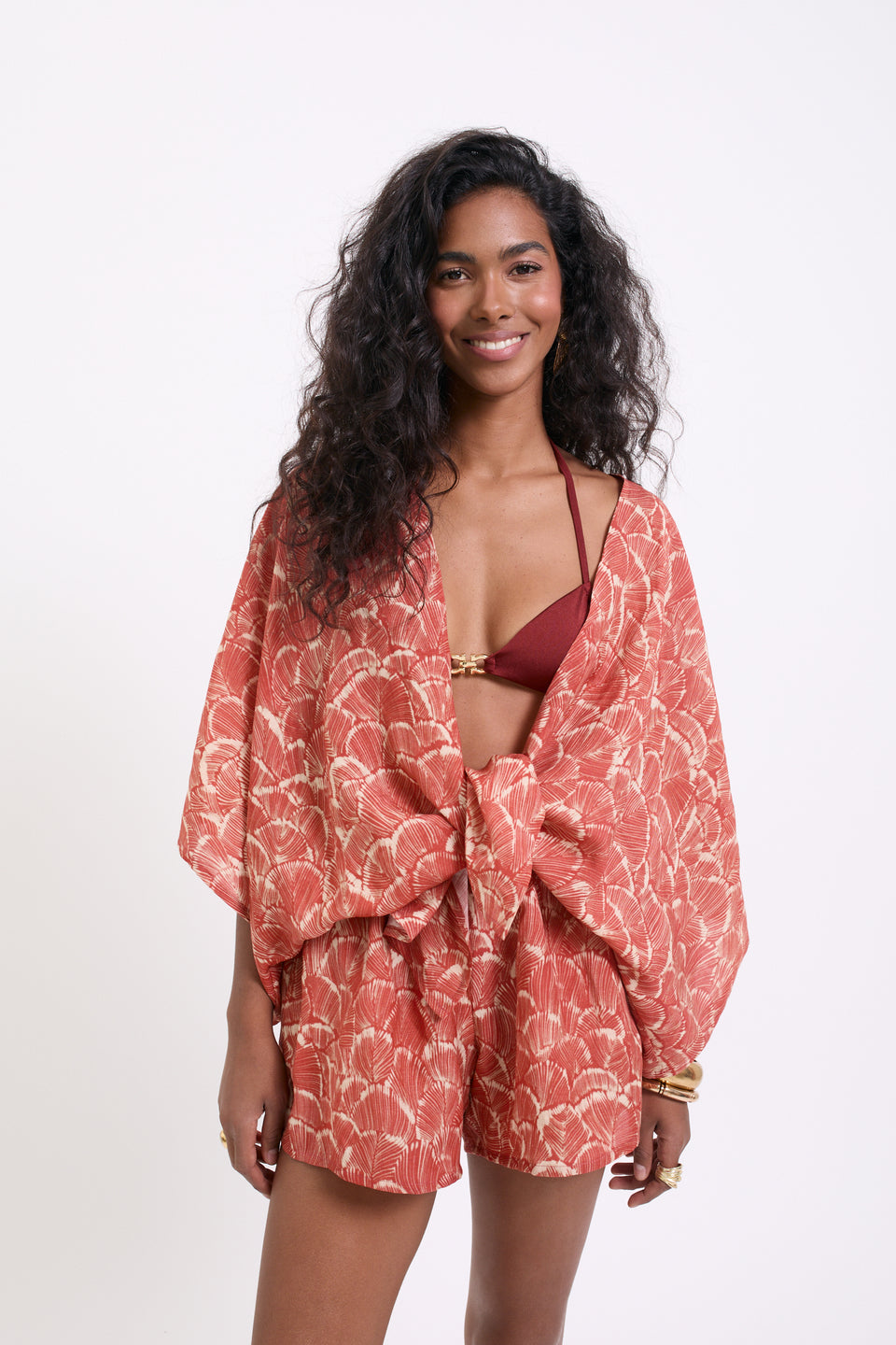 Coral Shell Java Cardigan