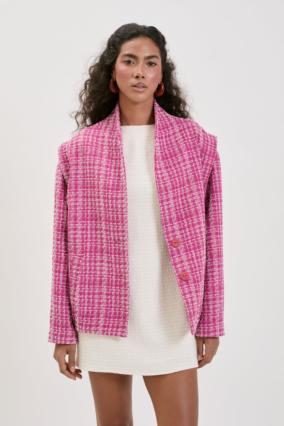 Fuchsia Lumière Bomber Jacket