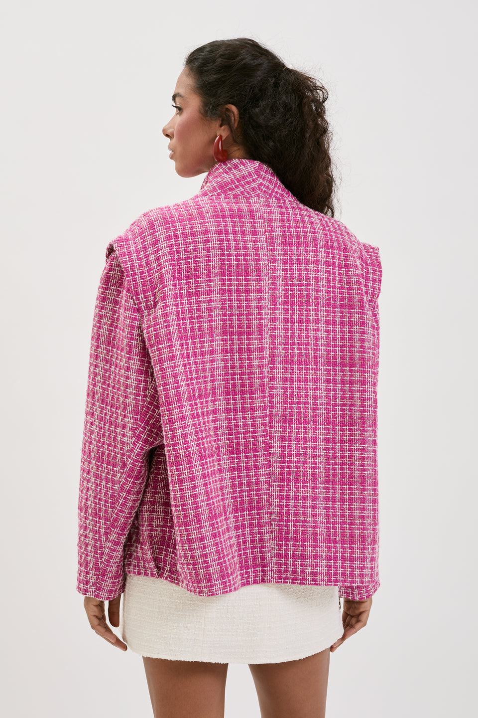 Fuchsia Lumière Bomber Jacket