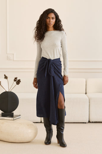 Indigo Twist Bowie Skirt