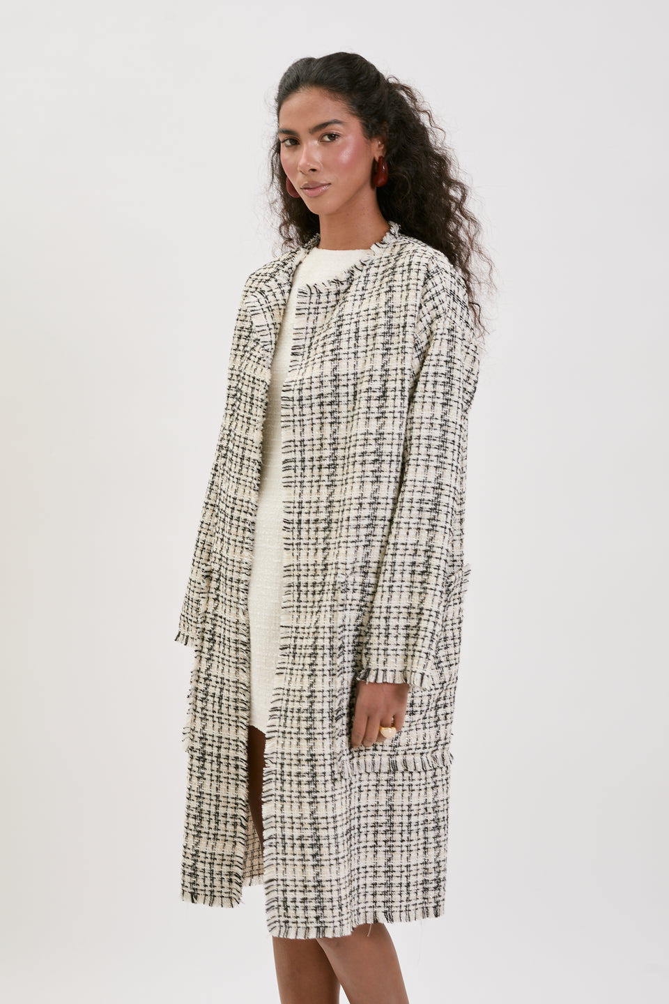 Chic Check Florence Midi Cardigan