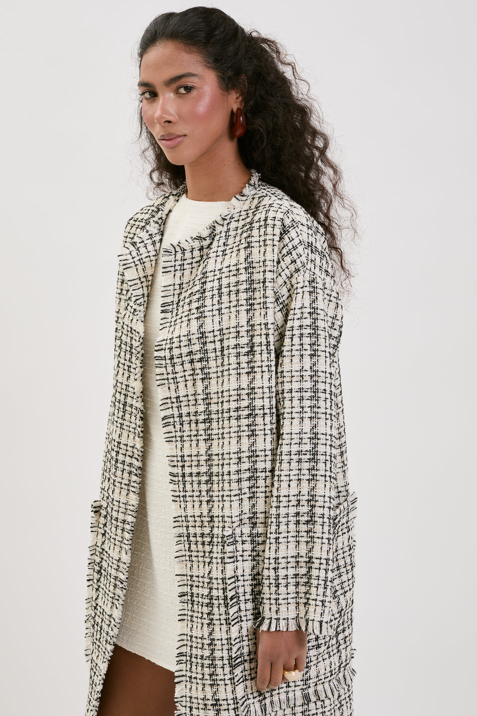 Chic Check Florence Midi Cardigan