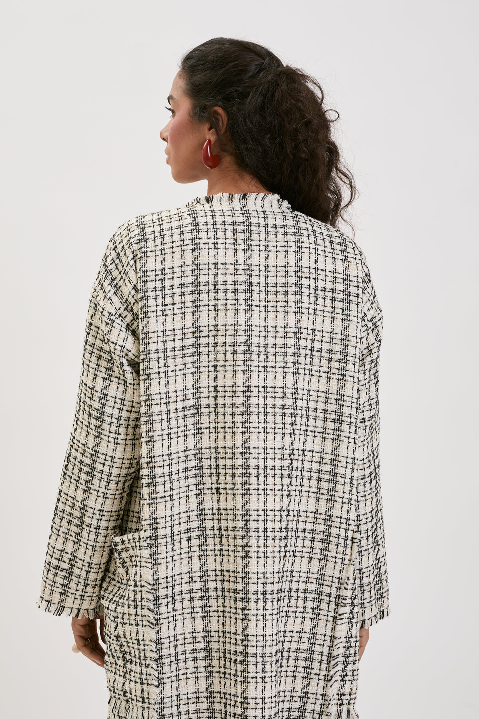 Chic Check Florence Midi Cardigan