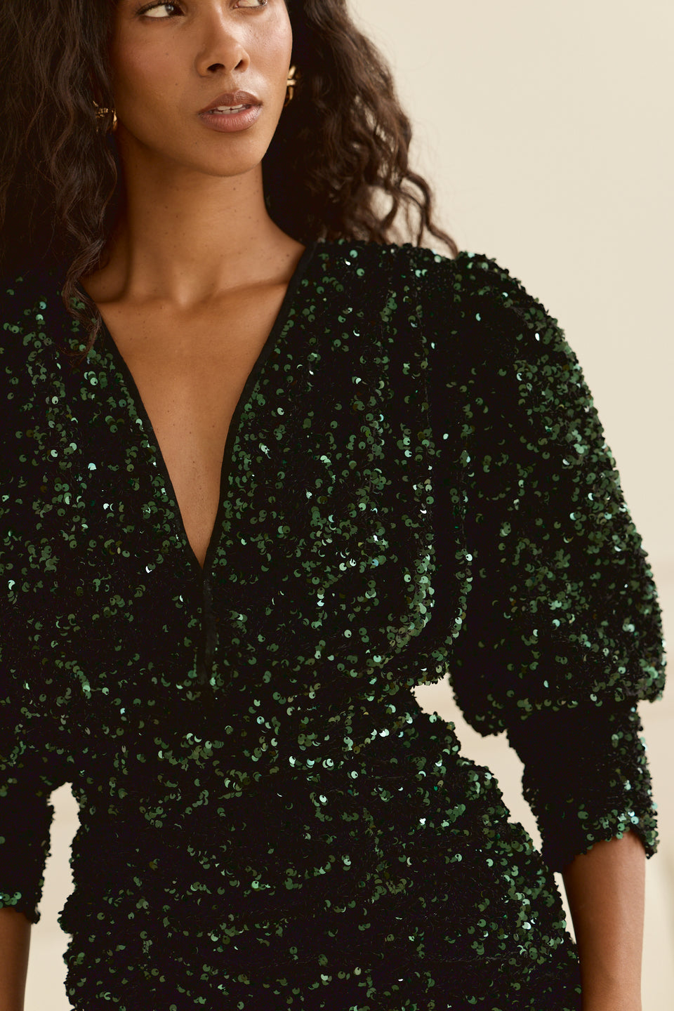 Emerald Glow Paloma Mini Dress
