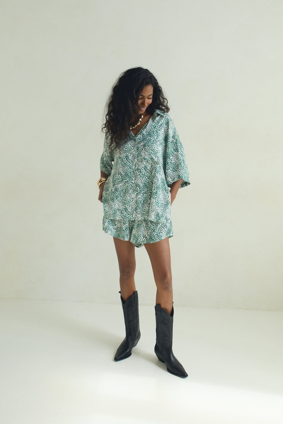 Emerald Drops Leto Blouse