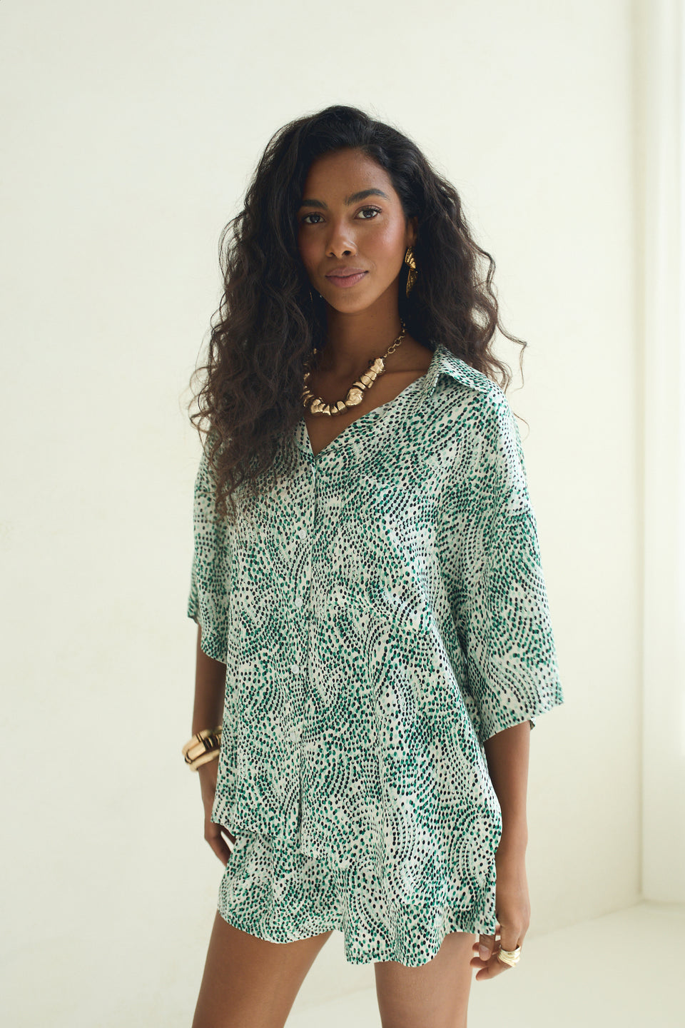 Emerald Drops Leto Blouse