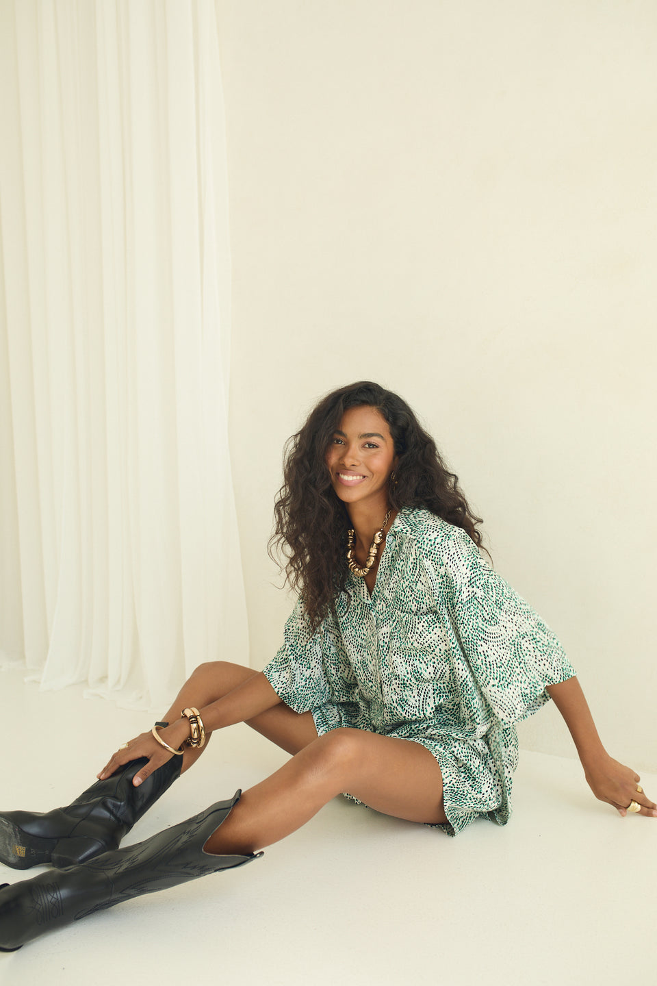 Emerald Drops Leto Blouse