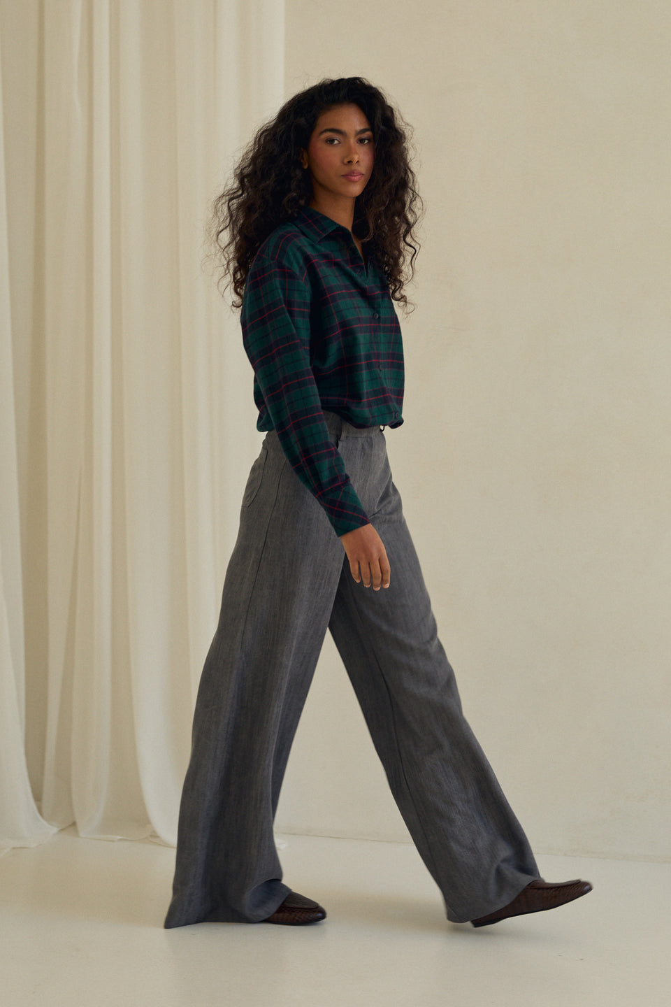 Whisper Grey Flared Pants