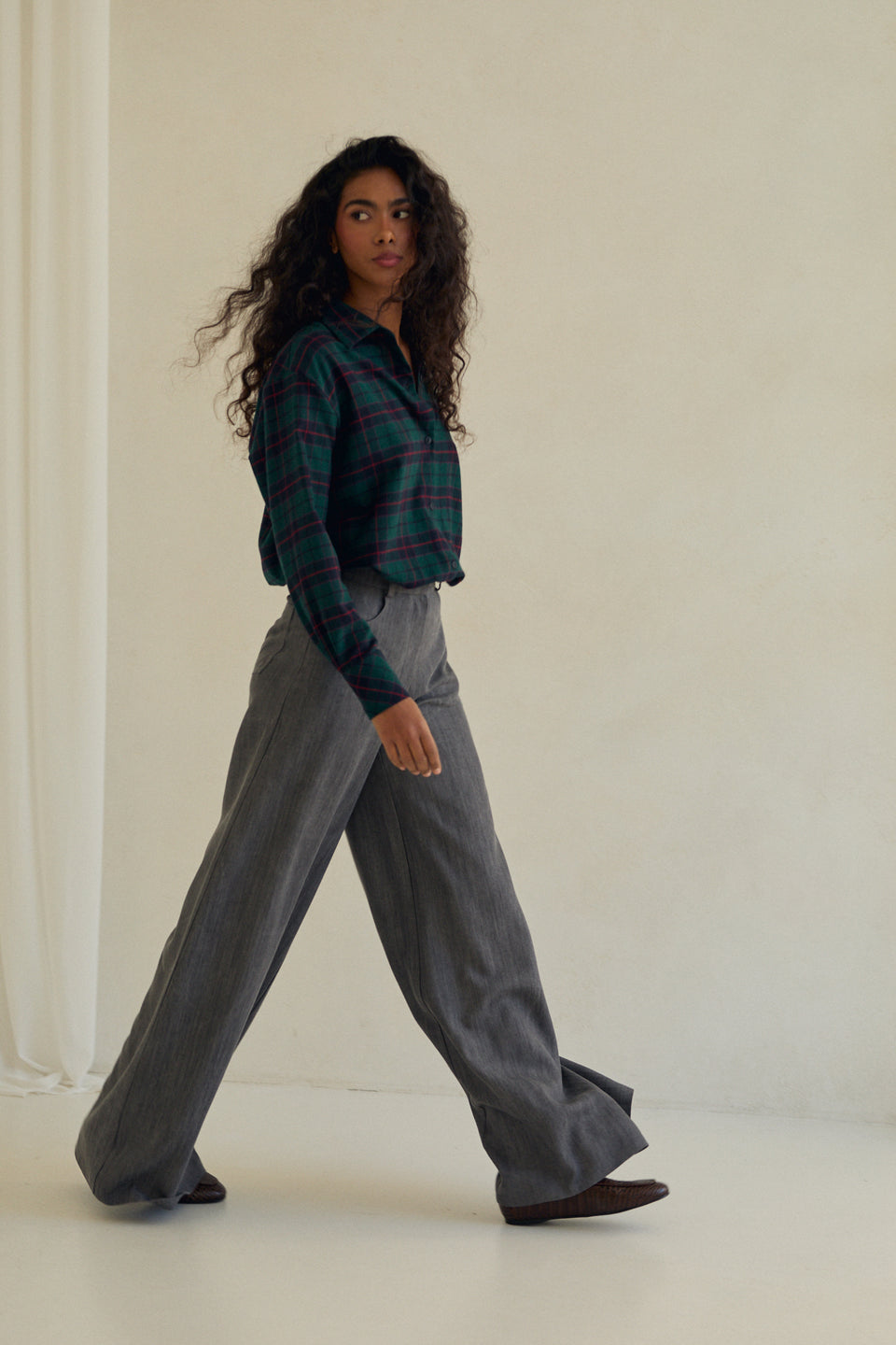 Whisper Grey Flared Pants