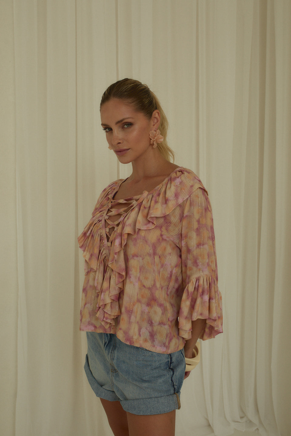 Watercolor Sparkle Copacabana Blouse