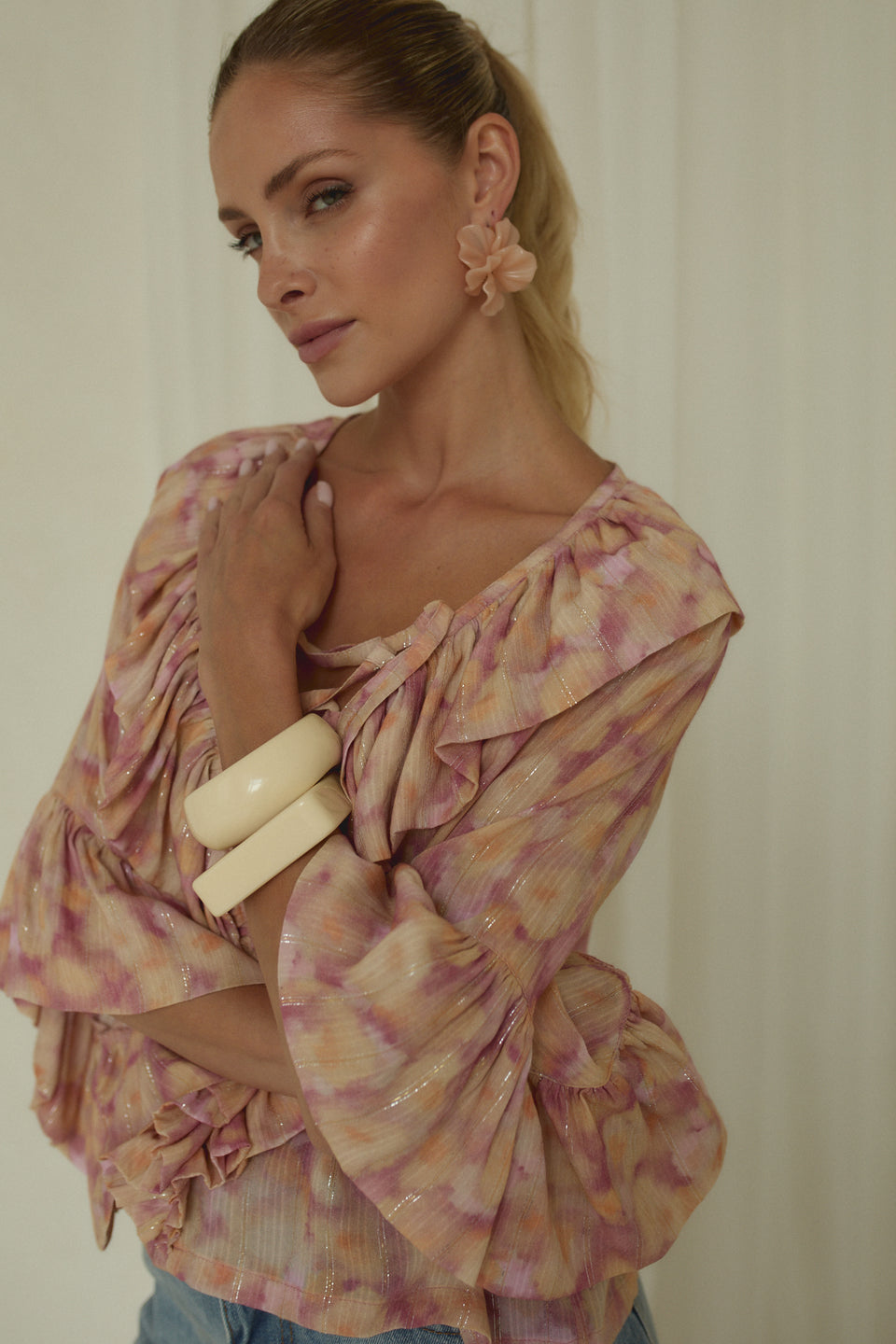Watercolor Sparkle Copacabana Blouse