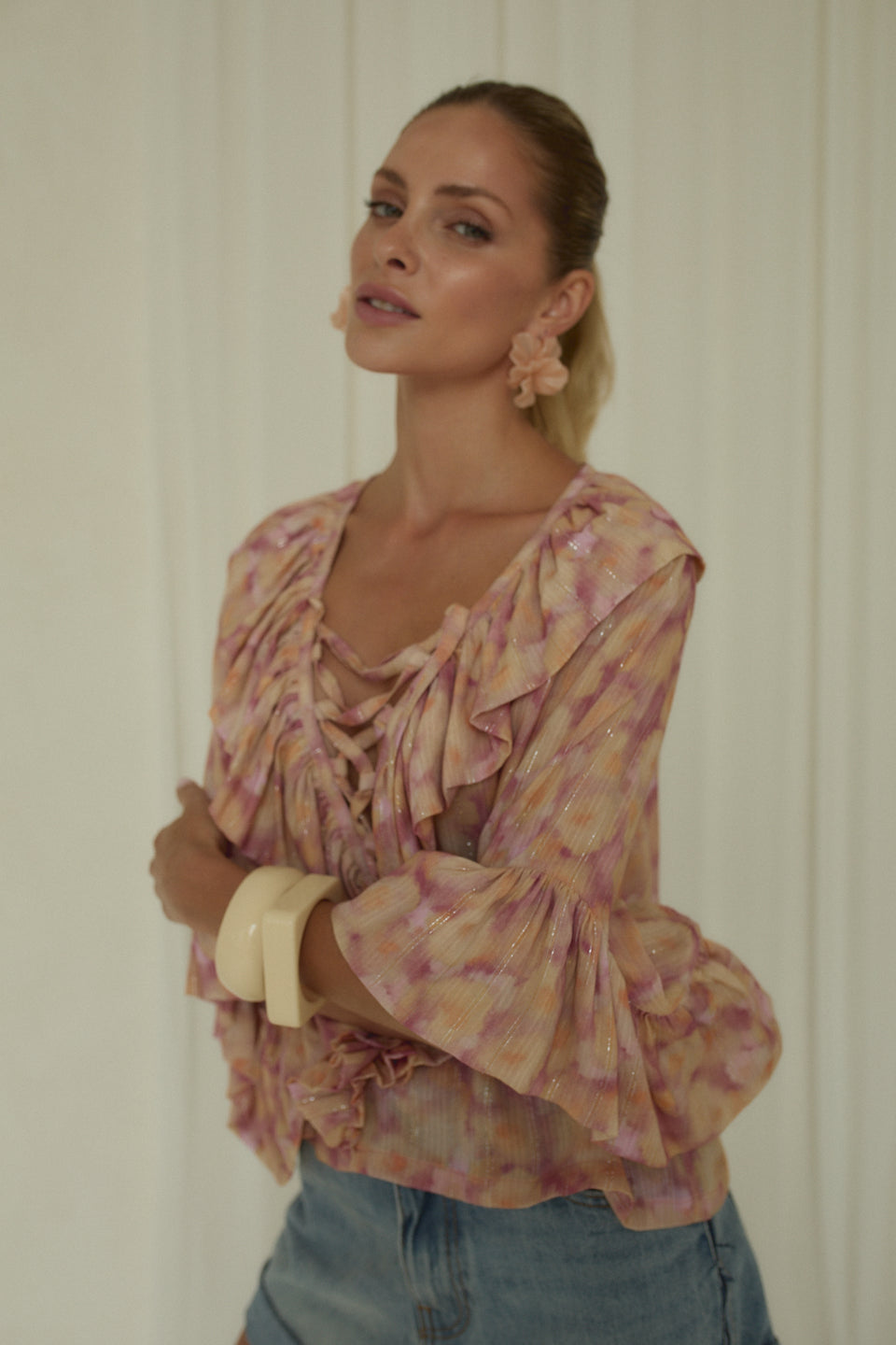 Watercolor Sparkle Copacabana Blouse