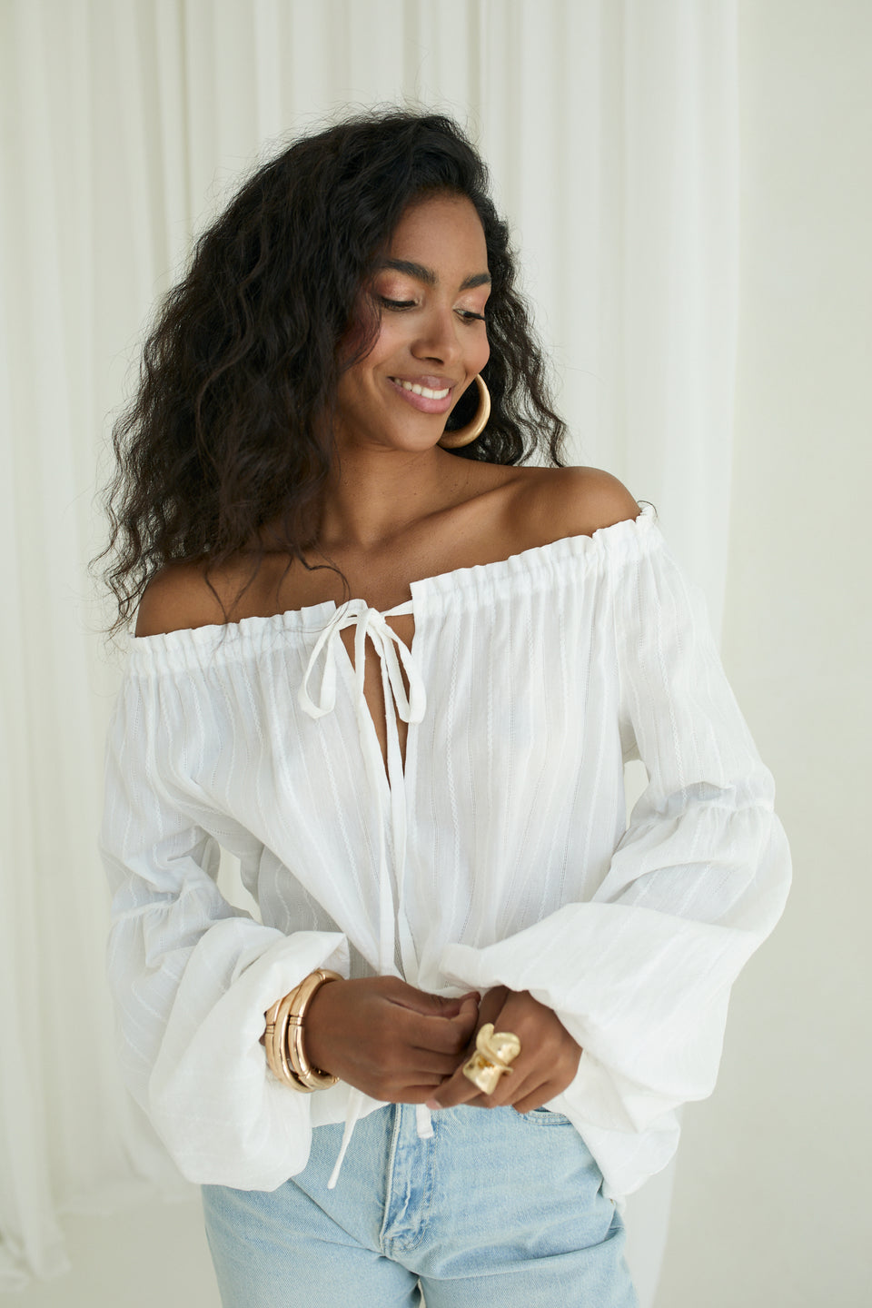 White Whisper Caroline Blouse