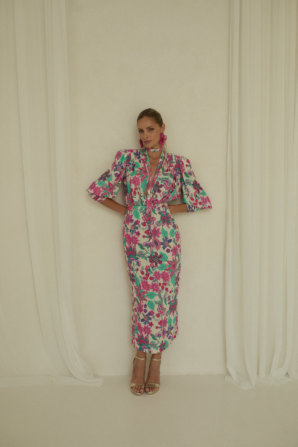 Color Pop Floral Paloma Dress