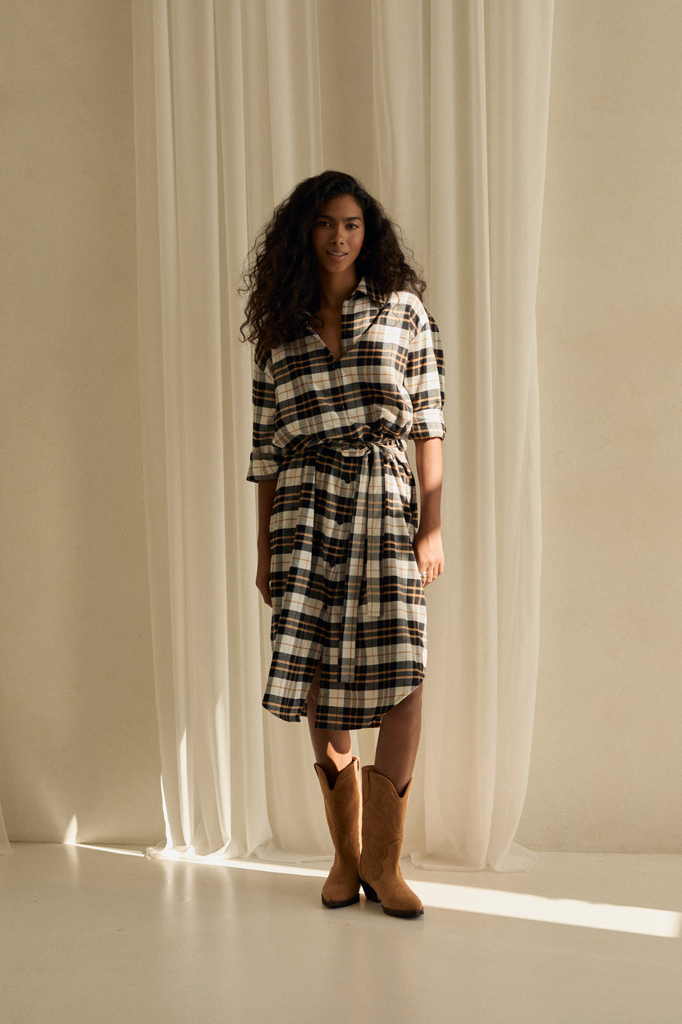 Golden Flannel Blake Dress