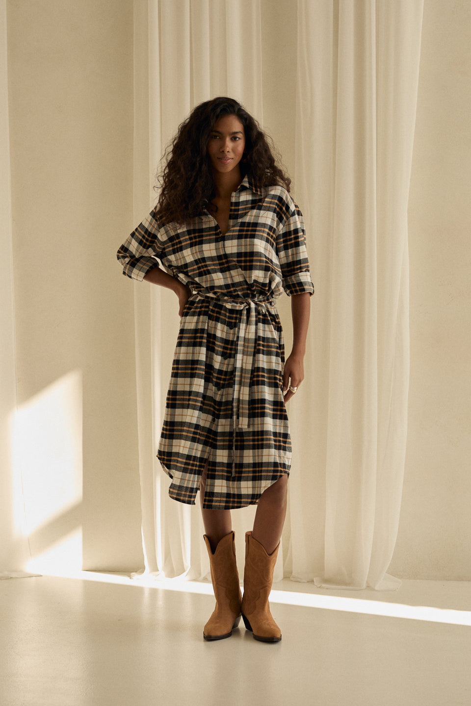 Golden Flannel Blake Dress