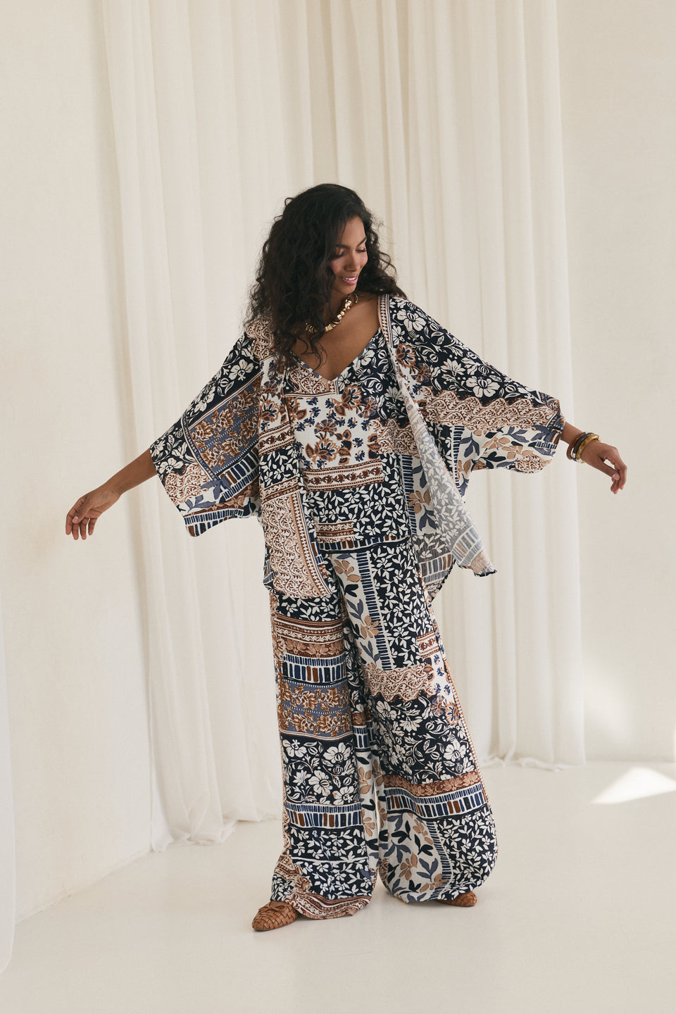 Vintage Garden Flared Pants