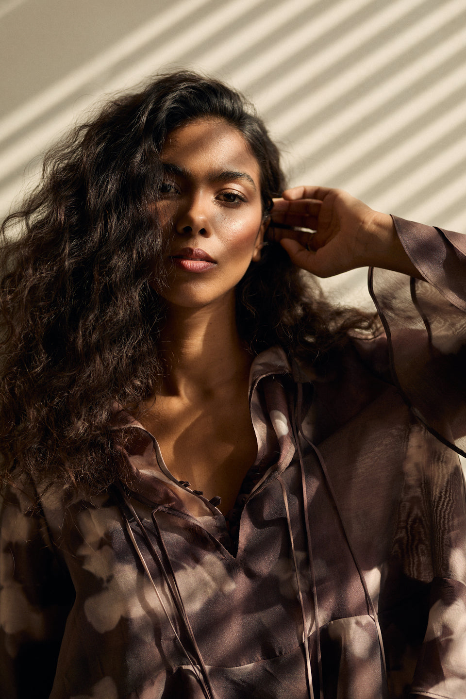 Mocha Haze Elara Blouse