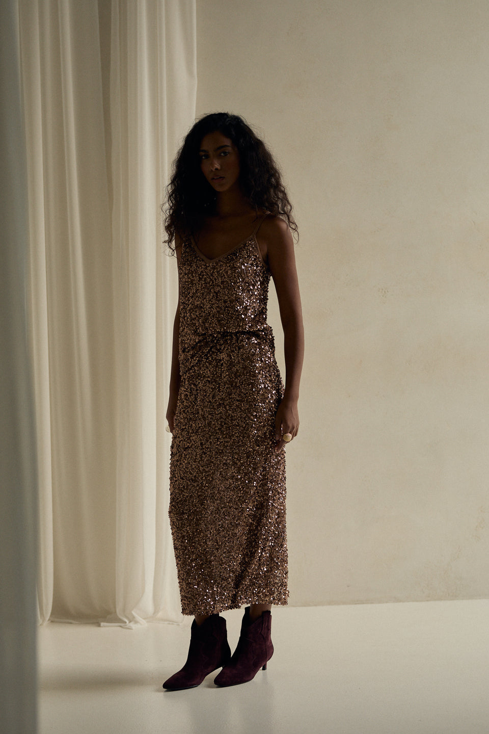 Gilded Sequin Aurea Skirt