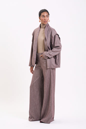 Arrow Weave Flared Pants