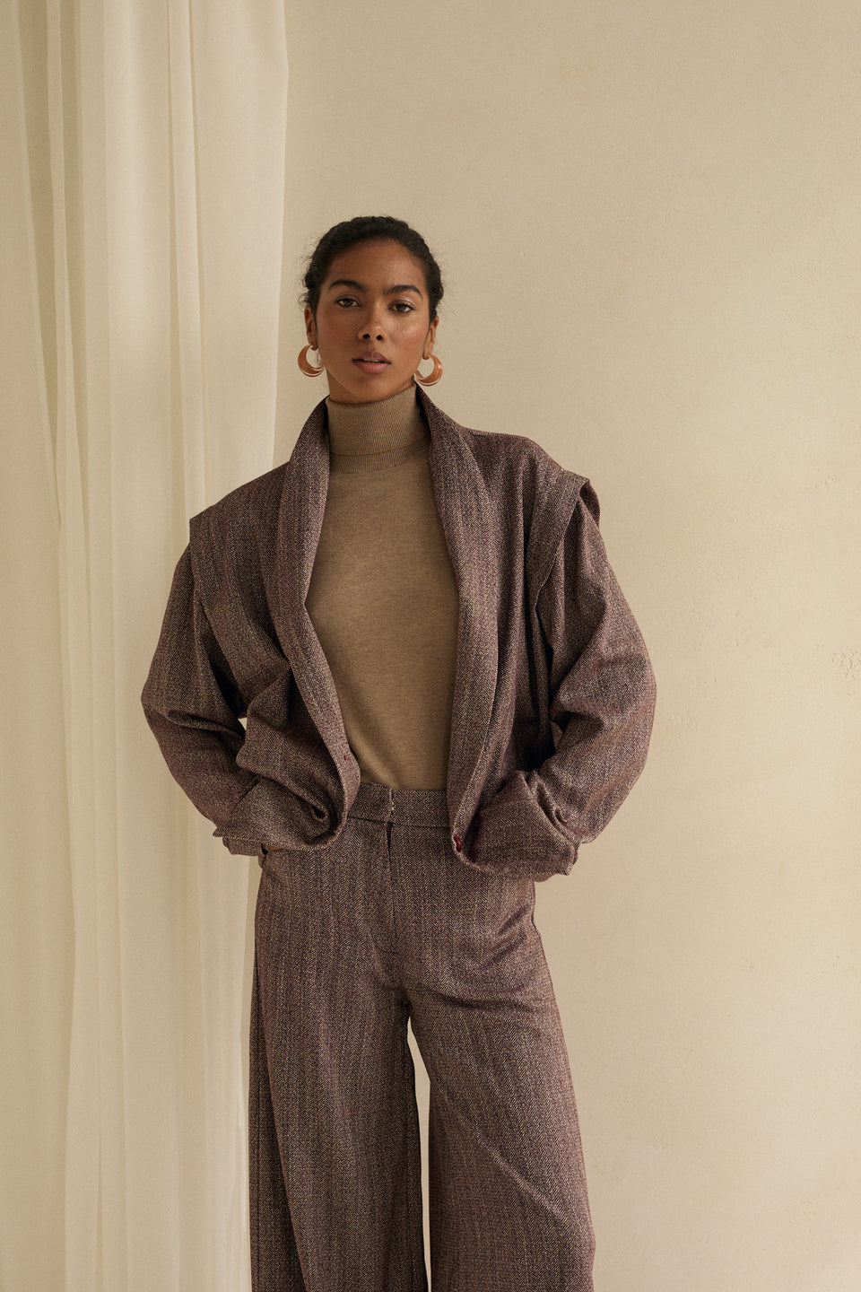 Arrow Weave Bomber Jacket