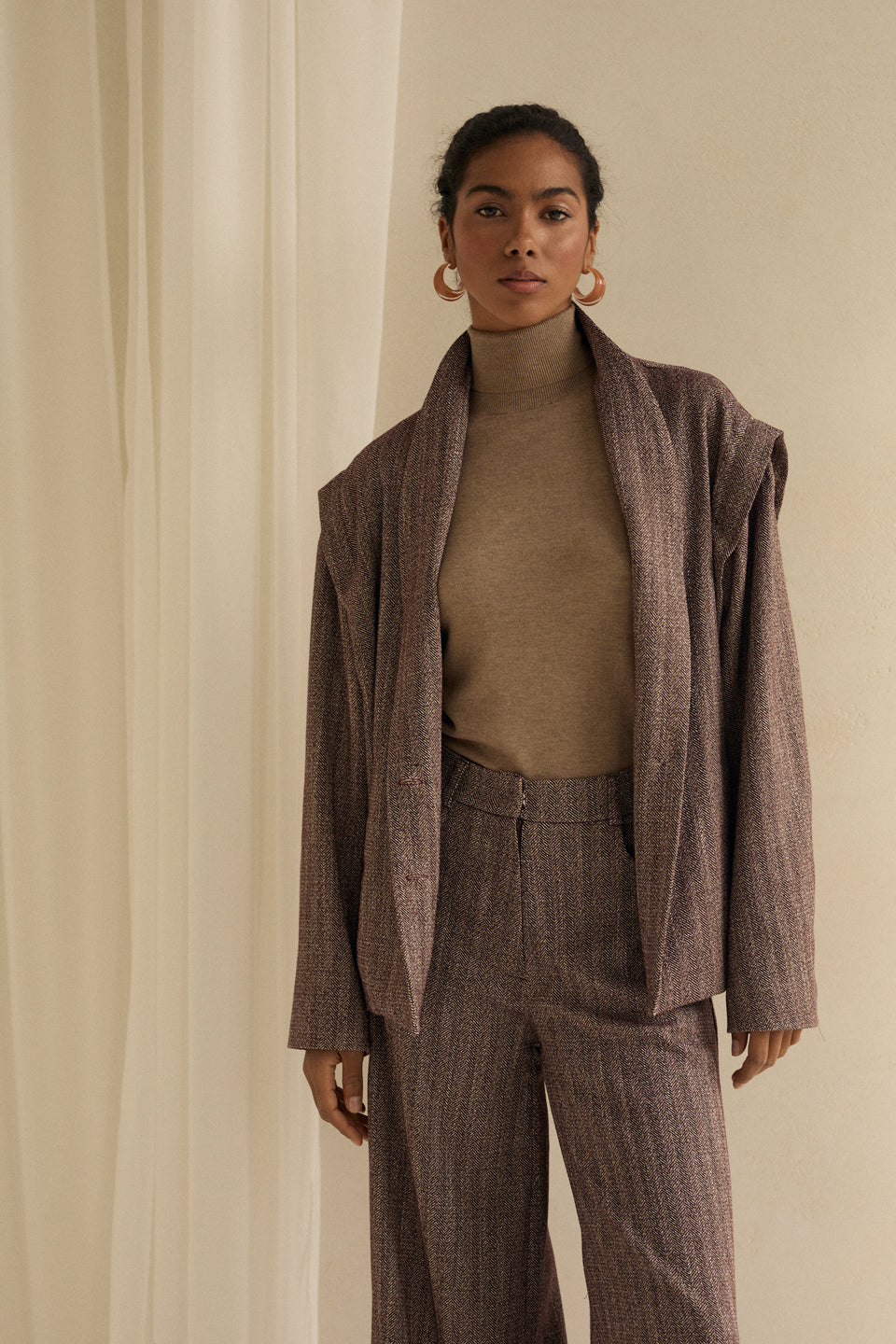 Arrow Weave Bomber Jacket