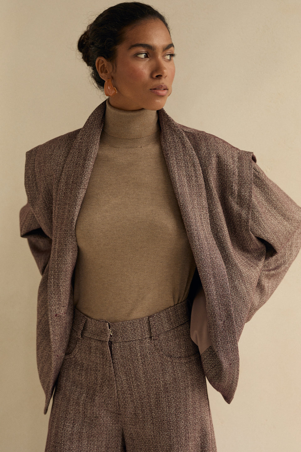 Arrow Weave Bomber Jacket