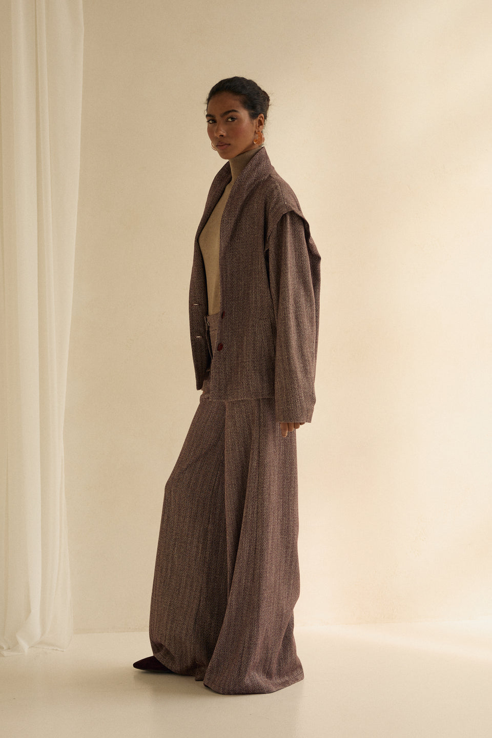 Arrow Weave Flared Pants