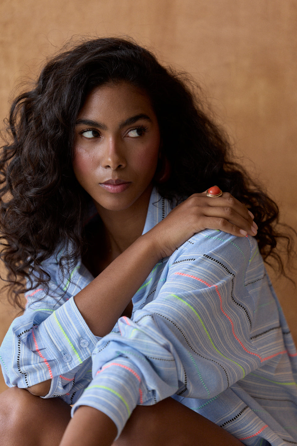 Neon Stripe Isola Blouse