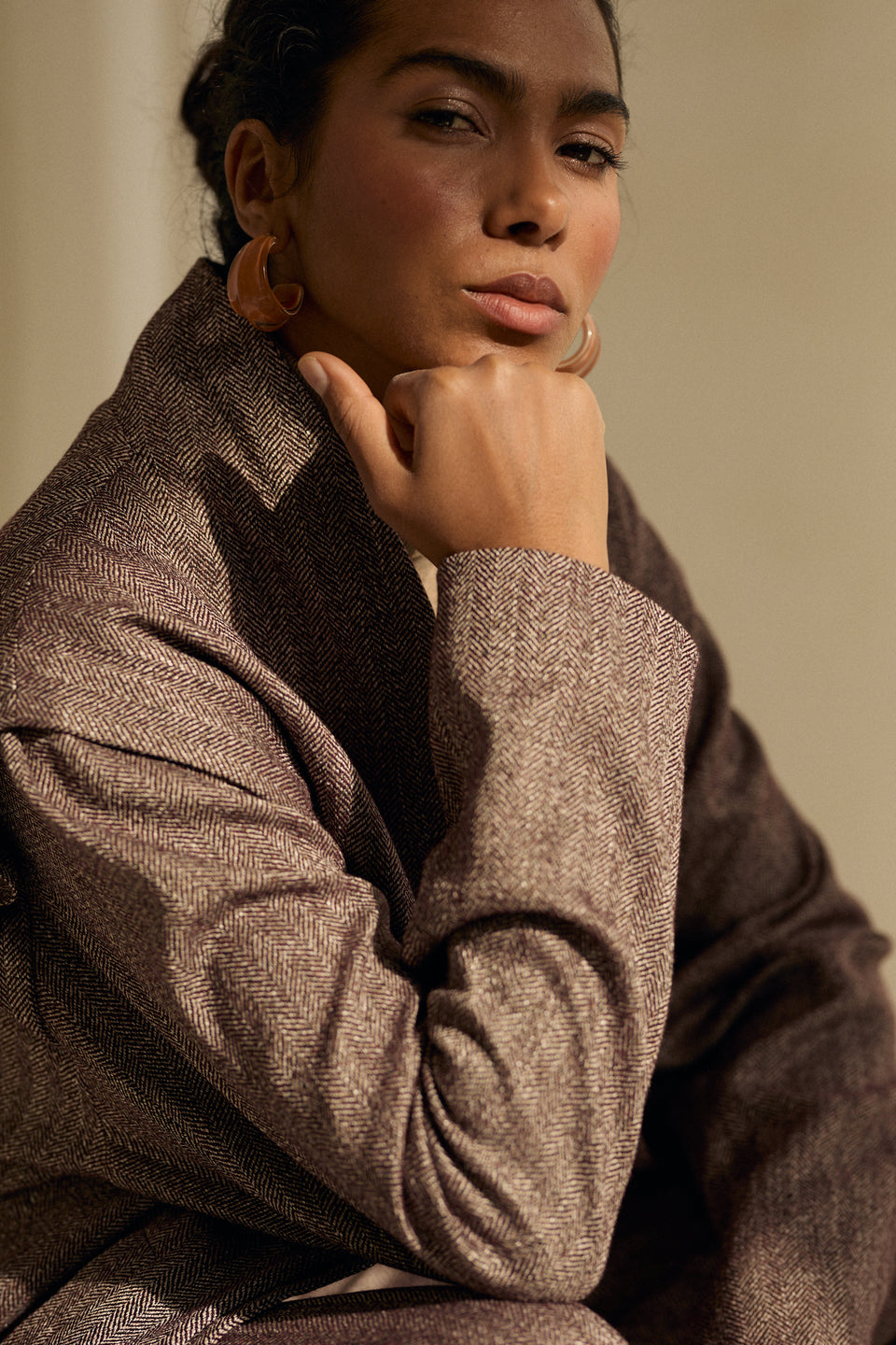 Arrow Weave Bomber Jacket