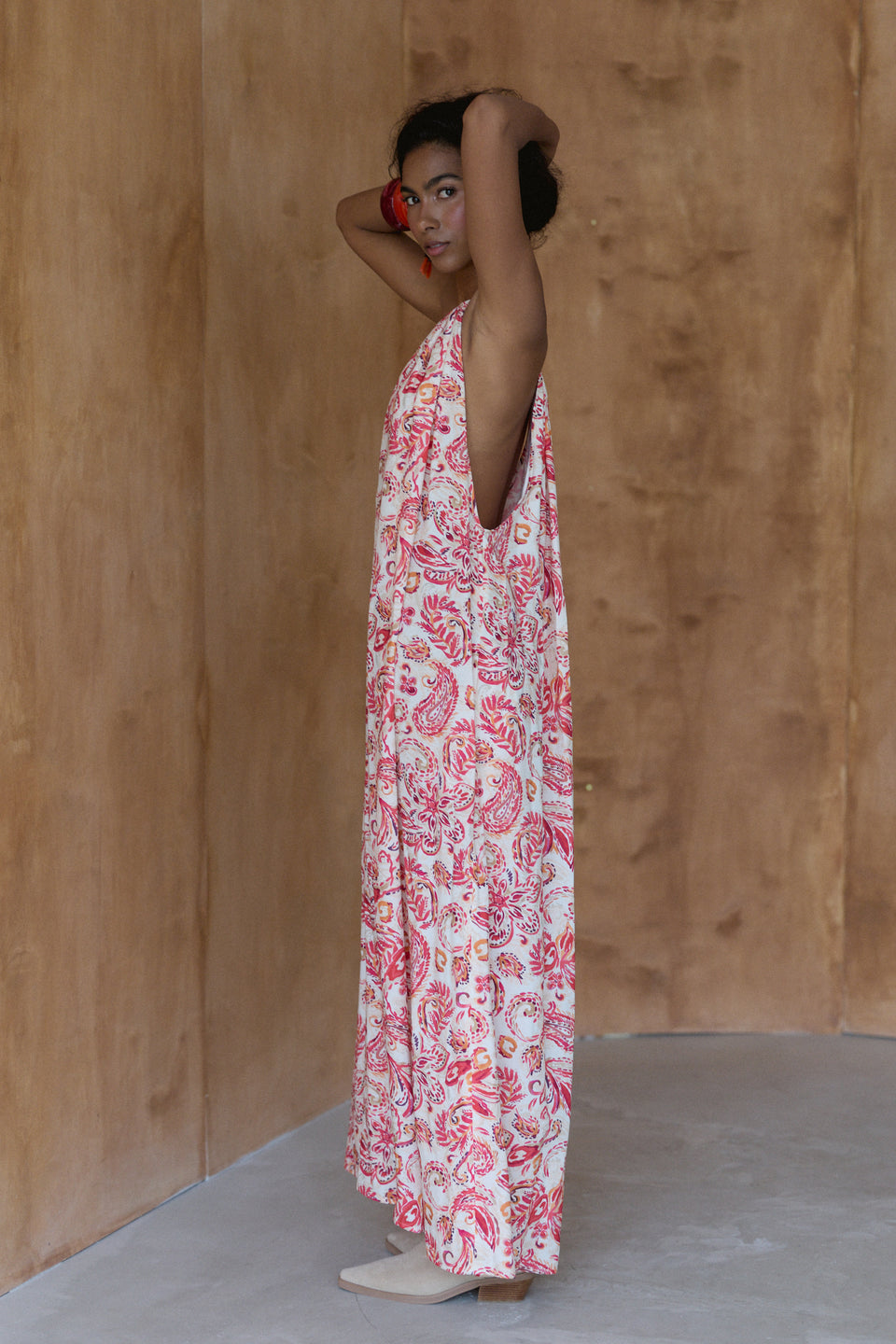 Coral Paisley Arke Dress