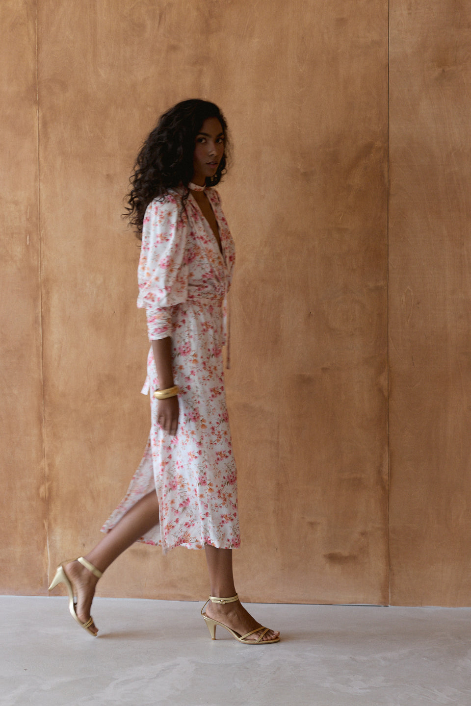 Vintage Floral Paloma Midi Dress