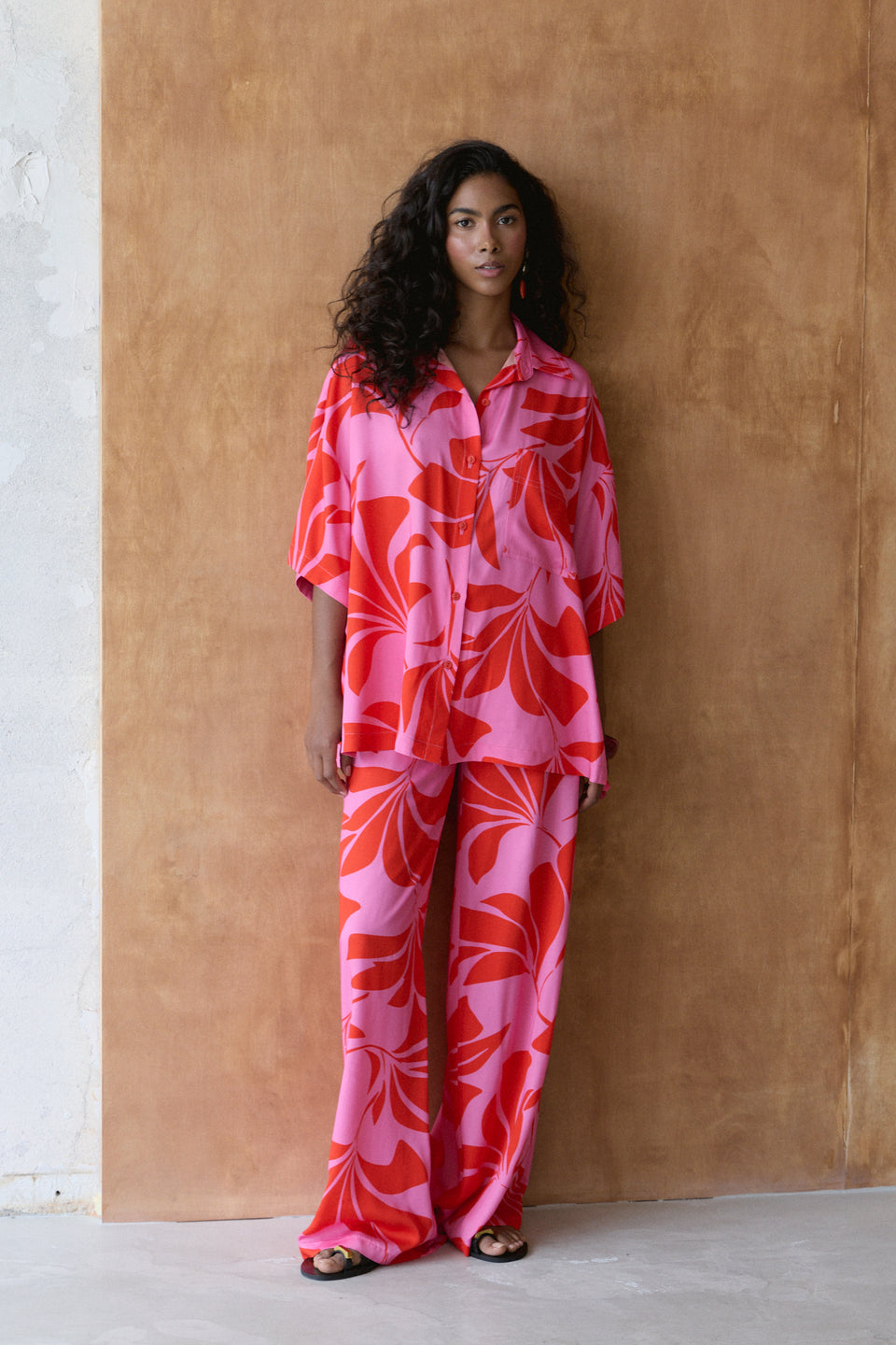 Pink Rhythm Flared Pants