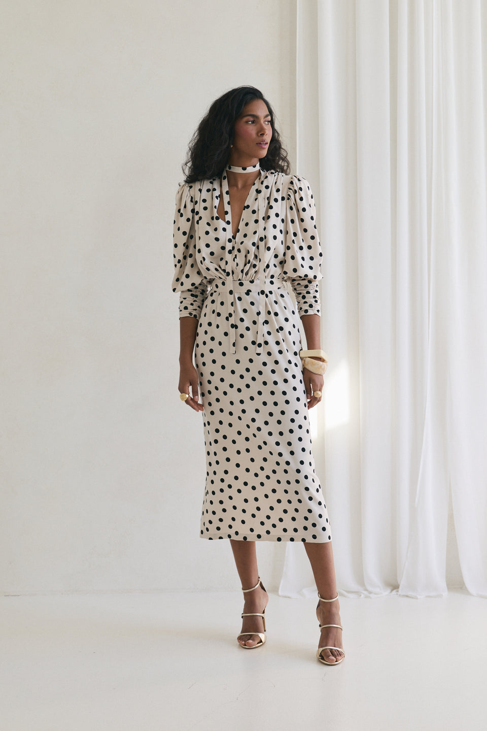 Dot Why Not Paloma Midi Dress