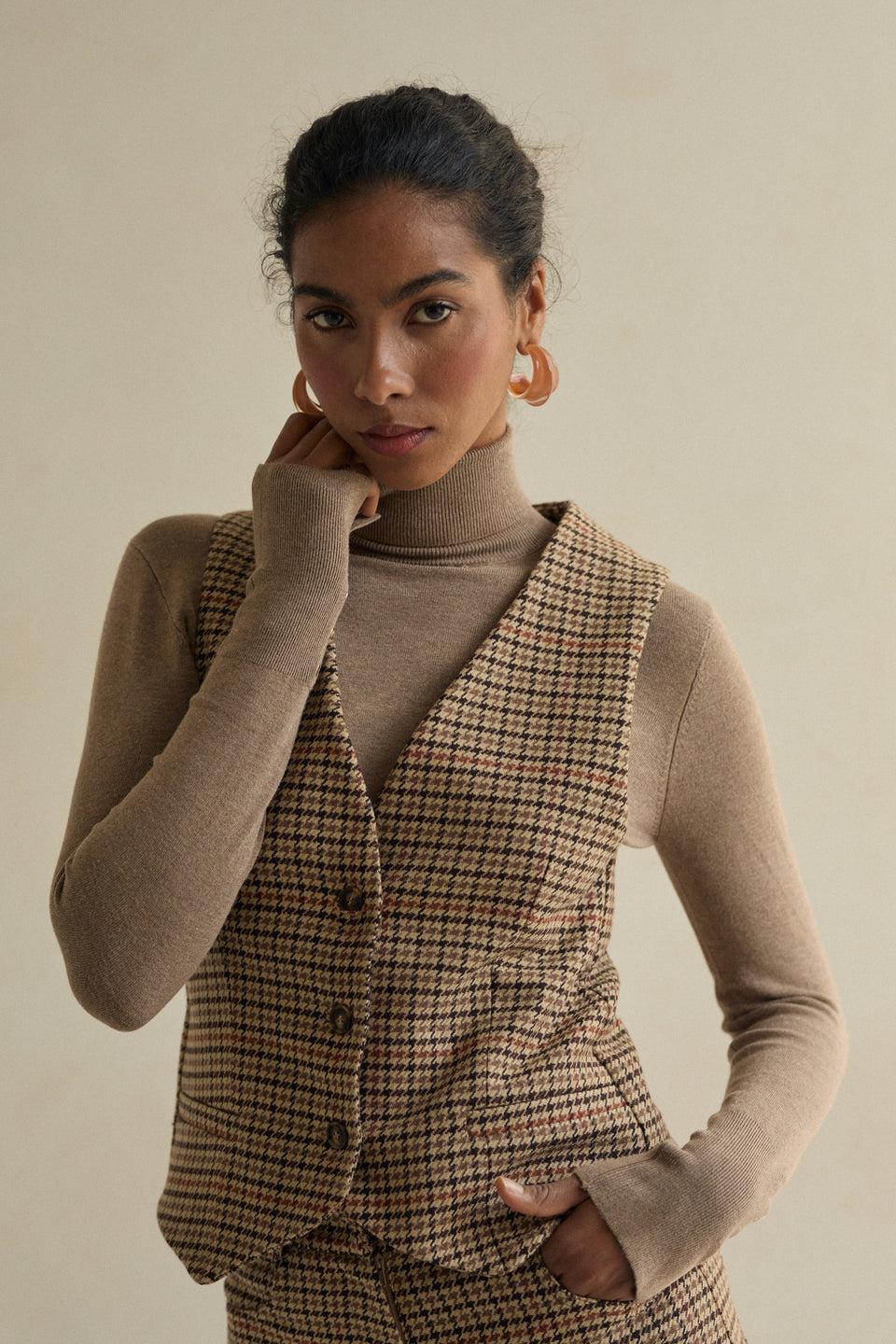 Caramel Hound Suit Vest