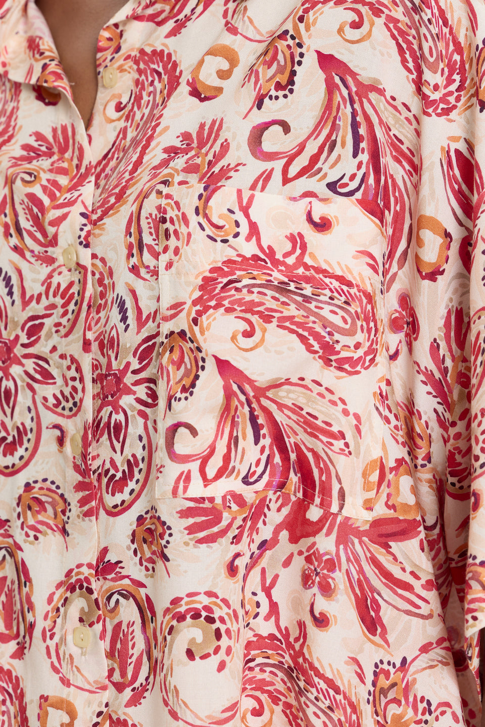 Coral Paisley Leto Blouse
