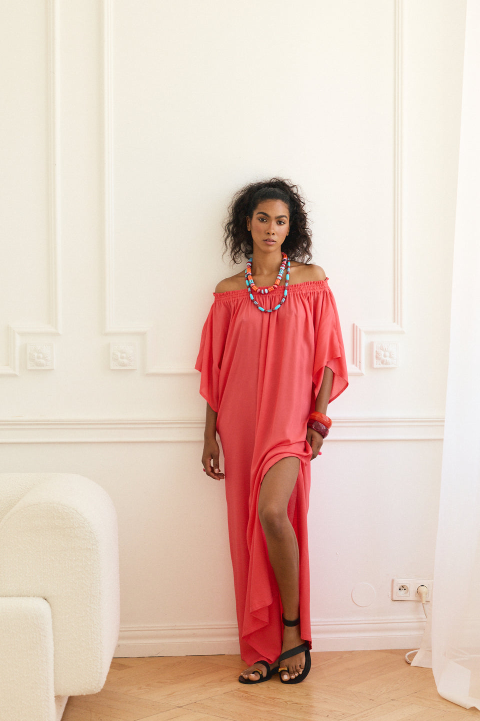 Calypso Coral Tally Dress