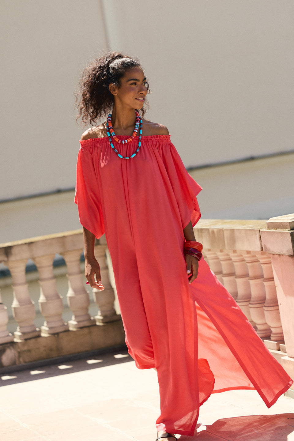 Calypso Coral Tally Dress